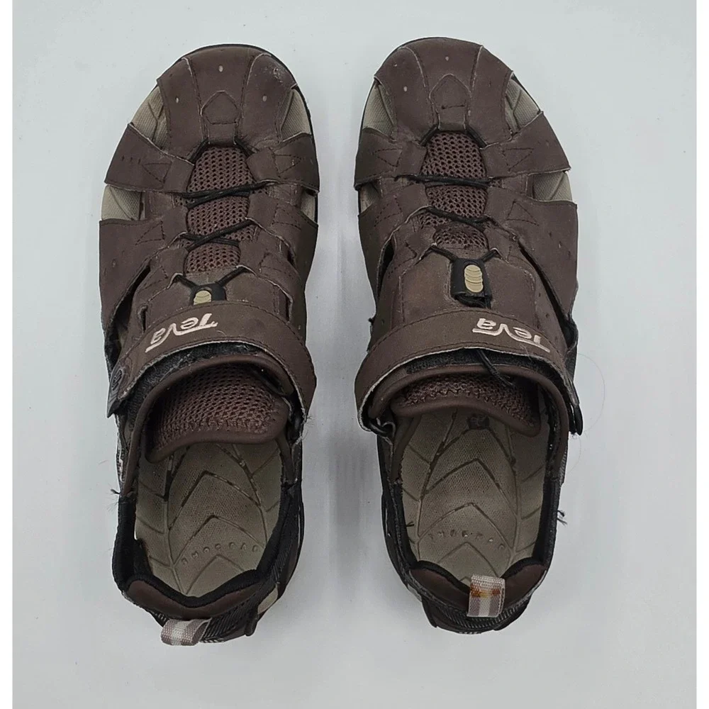 Teva Dozer 6700 Hiking Sandals Mens 9 Brown‎ Good Closed Toe Hybrid Water Shoes